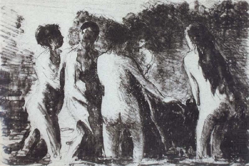 Camille Pissarro Line of bathers china oil painting image